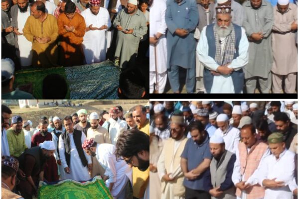 Wife of Syed Jamat Ali Shah Bukhari passes away,Thousands attended her funeral prayers.