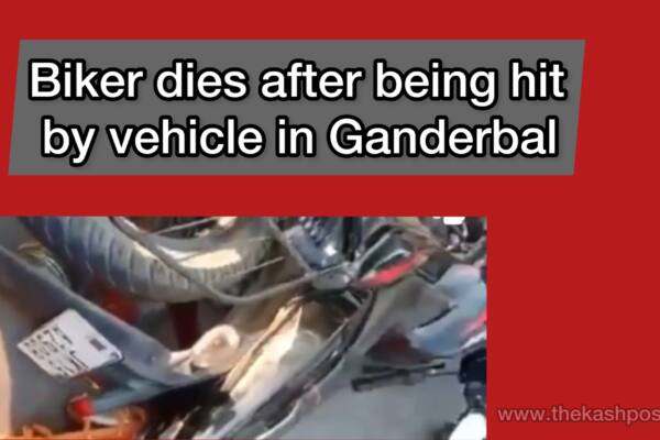 Biker dies after being hit by vehicle in Ganderbal