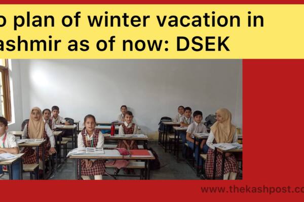 No plan of winter vacation in Kashmir as of now: DSEK 