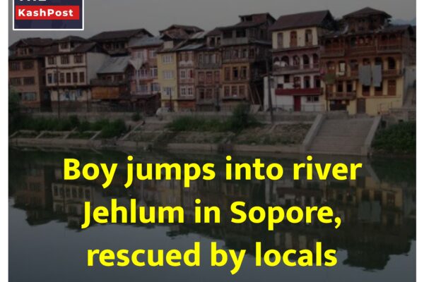 Boy jumps into river Jehlum in Sopore, rescued by locals