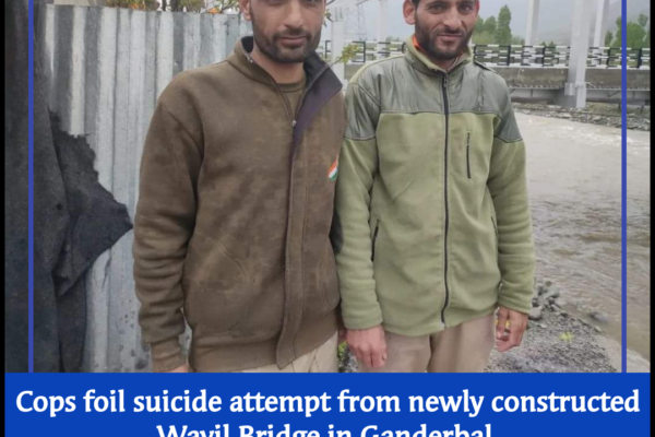 Cops foil suicide attempt from newly constructed Wayil Bridge in Ganderbal