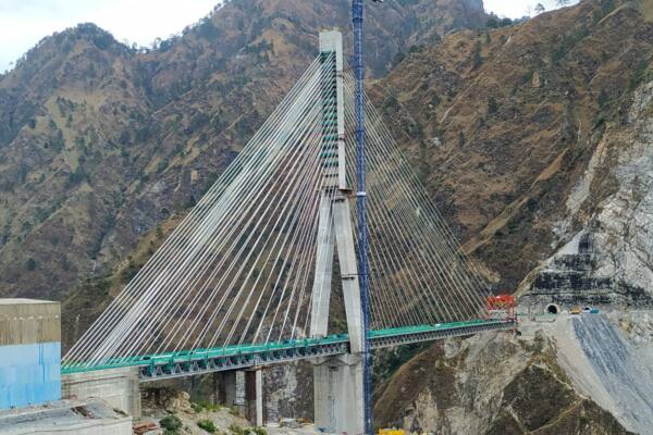 J-K Rail Project: Country’s First Cable-Stayed Rail Bridge In Reasi Completed