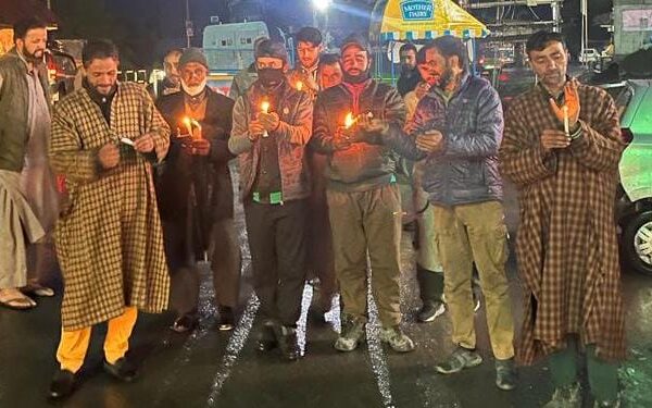 Candlelight Protest at Gund Gandarbal Denounces Innocent KillingsGandarbal