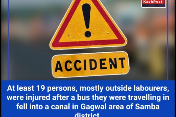 19 injured as bus falls into canal in Samba