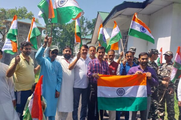 Flag Hoisting Rally by BJP Unit Ganderbal: A Patriotic Showcase “Meri Maati Mera Desh”