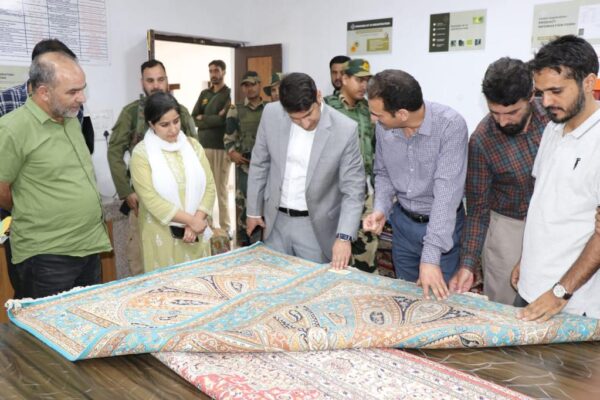 DC Srinagar visits Indian Institute of Carpet Technology