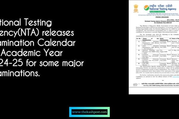 National Testing Agency(NTA) releases 2024 exam calendar