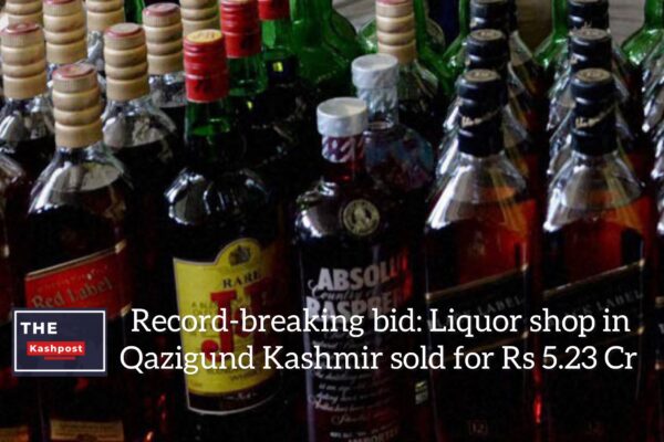 Record-breaking bid: Liquor shop in Qazigund Kashmir sold for Rs 5.23 Cr