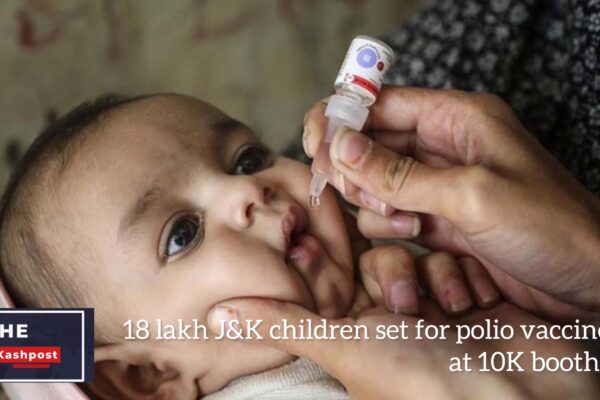 18 lakh J&K children set for polio vaccine at 10,000 booths