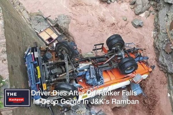 Driver Dies After Oil Tanker Falls In Deep Gorge In J&K’s Ramban