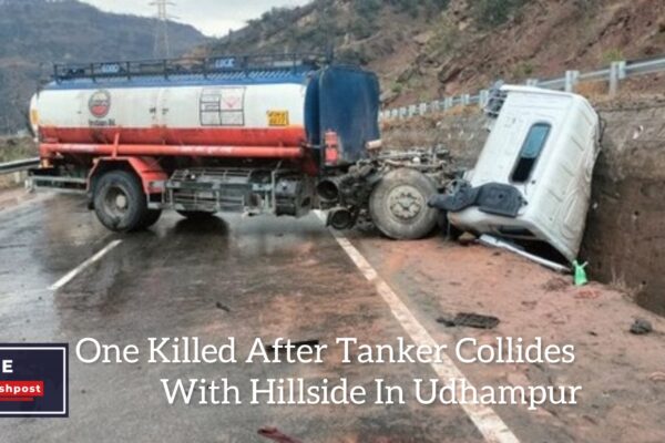 One Killed After Tanker Collides With Hillside In Udhampur