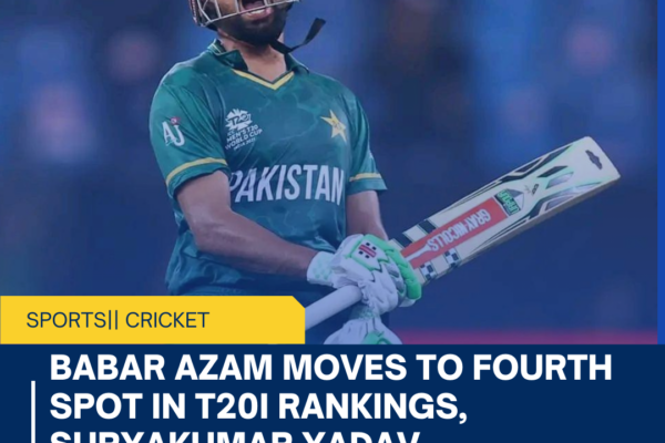 Babar Azam moves to fourth spot in T20I rankings, Suryakumar Yadav continues to be at top