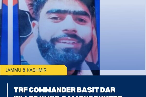 TRF Commander Basit Dar Killed in Kulgam Encounter