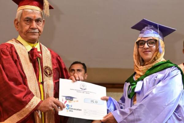 “Lt Governor Commends IUST for Leadership in Promoting Gender Equality at Convocation Ceremony”