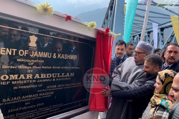 CM Omar Abdullah Unveils Akhal-Kangan Bridge in Ganderbal