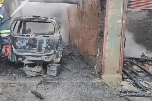 Fire Devours House, Shops, and Car in Baramulla’s Chakura Village