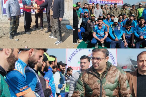 Kulgam Police Organizes Shaheed Shri DySP Aman Kumar Thakur Memorial Cricket Tournament Under Civic Action Programme-2025