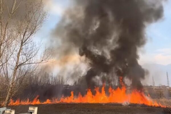 Fire breaks out in Srinagar’s Babdemb; firefighters on spot