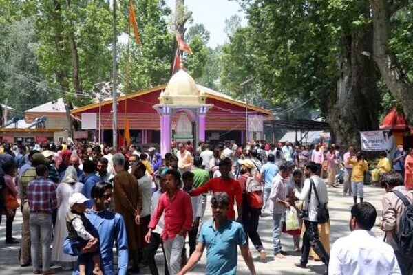 Hundreds of Kashmiri Pandit devotees leave for Kheer Bhawani mela