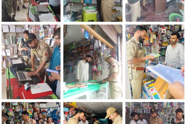 GANDERBAL POLICE CARRIES OUT DISTRICT-WIDE SEARCHES TO CURB BANNED LITERATURE.
