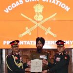 Vice Chief of Army Staff Lt Gen Pushpendra Singh awards Unit Citation to IFSU for service in Eastern Ladakh